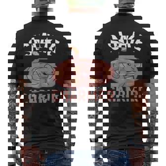 Snake Charmer Snakes Reptile Cobra Rattlesnake Ball Python Men's Back Print T-Shirt - Monsterry
