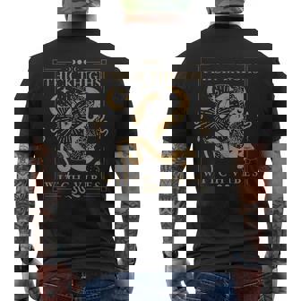 Snakes & Tarot Tattoo Aesthetic Thick Thighs Witch Vibes Tank Top Men's Back Print T-Shirt - Monsterry
