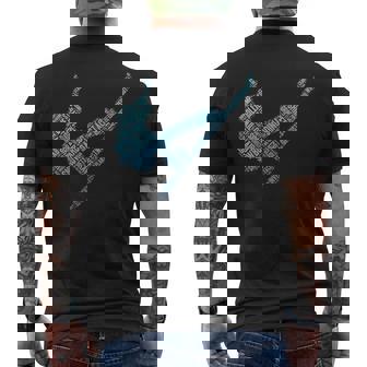 Snowboard Snowboarding Art For Snowboarder Instructor Men's Back Print T-Shirt - Monsterry