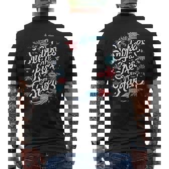 Snowflakes Are Kisses From Heaven Winter Memorial Holiday Premium Men's Back Print T-Shirt - Monsterry
