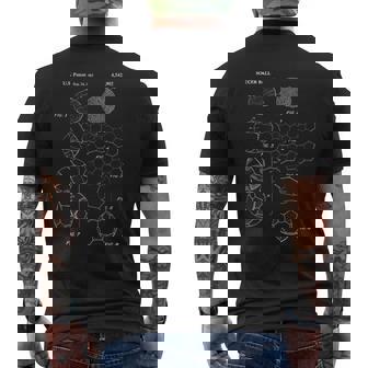Soccer Ball Blueprint Patent Art Diagram Outline Sketch Plan Men's Back Print T-Shirt - Monsterry