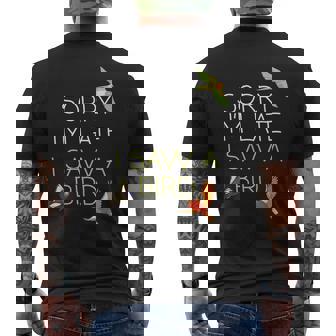 Sorry I'm Late I Saw A Bird Birding Birder Bird Watching Men's T-shirt Back Print | Mazezy