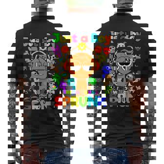 Sprunki Boys Oren Just A Boy Who Loves Sprunki Men's T-shirt Back Print | Mazezy