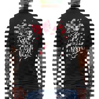 Sweet But Twisted Holiday Cheer Candy Cane Style Men's Back Print T-Shirt - Monsterry