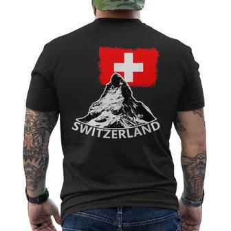 Switzerland Matterhorn Switzerland Alps T-Shirt mit Rückendruck - Geschenkecke