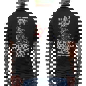 Tattoo Santa Life Behind Bars Biker Santa Shirt Men's Back Print T-Shirt - Monsterry
