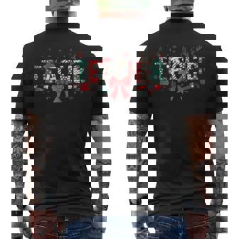 Teacher Christmas Holiday Spirit Festive Fun Tank Top Men's Back Print T-Shirt - Monsterry