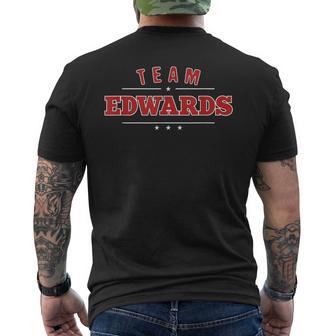 Team Edwards Personalised Surname Family Sports S T-Shirt mit Rückendruck - Geschenkecke