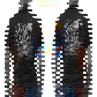 Thailand Celebrate Light Lantern Festival Men's Back Print T-Shirt - Monsterry