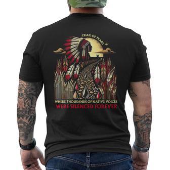 Trail Of Tears Where Thousands Of Native Voices Were Men's T-shirt Back Print - Thegiftio UK