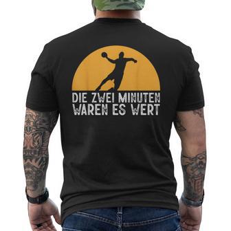 Two Minutes Waren Es Wert Handball Player Hanballer T-Shirt mit Rückendruck - Geschenkecke