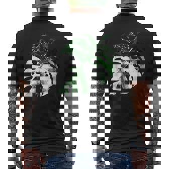 Variegated Monstera Deliciosa Variegata Leaf Leaves Plant Men's Back Print T-Shirt - Monsterry