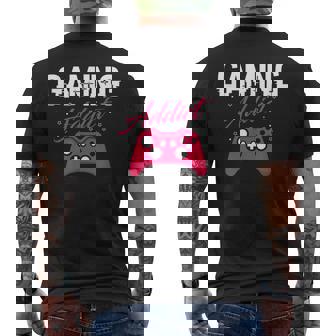 Video Gaming Addict Gamer Cool Apparel Men's Back Print T-Shirt - Monsterry