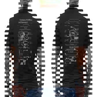 Vinyl Record Player Patent Schematic Turntable Blueprint Men's Back Print T-Shirt - Monsterry