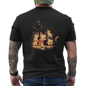 Weihnachtskatze Katze Süßer Hut Kunst Illustration T-Shirt mit Rückendruck - Geschenkecke