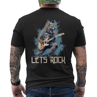 Werewolf Rocker Rockt Die Bühne Mit Seiner Gitarre T-Shirt mit Rückendruck - Geschenkecke