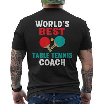 World Best Table Tennis Trainer T-Shirt mit Rückendruck - Geschenkecke