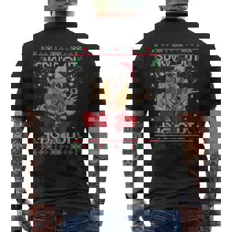 Xmas Sexy Mrs Claus Santa Snows Out Hos Out Christmas Men's Back Print T-Shirt - Monsterry