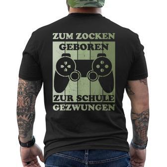 Zum Zocken Geboren Kinder Gamer Gamer Gamer Idea T-Shirt mit Rückendruck - Geschenkecke