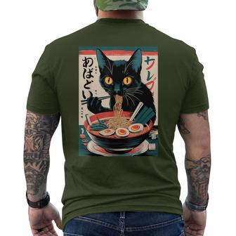 Anime Manga Kawaii Otaku Ramen Cat Christmas T-Shirt mit Rückendruck - Geschenkecke