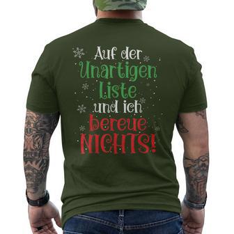 Auf Der Unartigen Liste Christmas Outfit Christmas T-Shirt mit Rückendruck - Geschenkecke