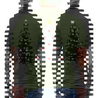 Cat Christmas Tree X-Mas Holiday Kitten Black Cats Men's T-shirt Back Print - Monsterry