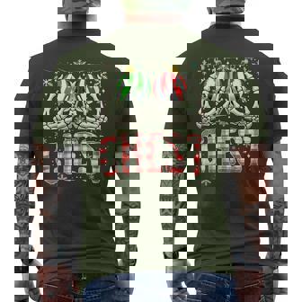 Chest Nuts Christmas Chestnuts Xmas Couple Matching Men's T-shirt Back Print - Monsterry