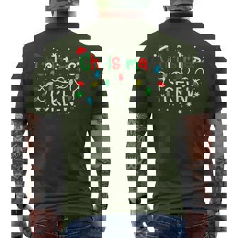 Christmas Crew Xmas Pj Christmas Family Matching Pajamas Men's T-shirt Back Print | Mazezy