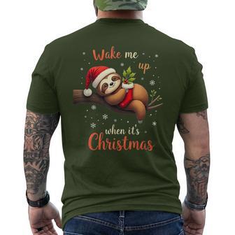 Cute Christmas Fautier Wake Me Up When Christmas T-Shirt mit Rückendruck - Geschenkecke