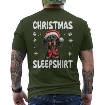 Dachshund Wiener Doxie Dog Nightdress Pyjamas Christmas T-Shirt mit Rückendruck - Geschenkecke