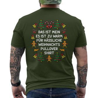 Das Ist Mein Es Ist Zu Warm Für Ugly Christmas T-Shirt mit Rückendruck - Geschenkecke