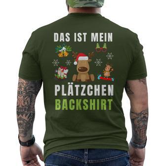 Das Ist Mein Plätzchen Back Backen Christmas Biscuits T-Shirt mit Rückendruck - Geschenkecke