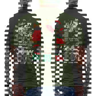 Feliz Navidad Spanish Christmas Cats Holiday Festive Kittens Men's T-shirt Back Print - Monsterry