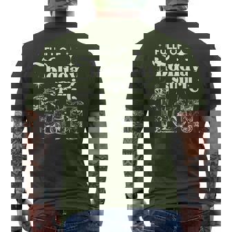 Full Of Holiday Spirits Christmas Spirit Cocktail Club Xmas Men's T-shirt Back Print - Monsterry