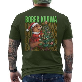 Polish Meme Christmas Bobr Kurwa Bober Bobr T-Shirt mit Rückendruck - Geschenkecke