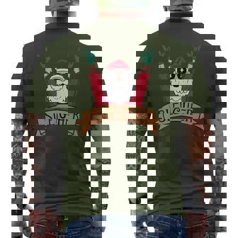 Sleigher Rock N Roll Santa Claus Christmas Men's T-shirt Back Print | Seseable UK