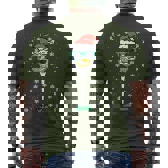 Golf Ball Snowman Christmas Pajama X-Mas Sport Golfer Men's T-shirt Back Print - Monsterry