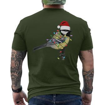 Great Tit Christmas Bird Santa Garden Bird T-Shirt mit Rückendruck - Geschenkecke