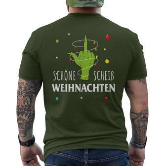 Grumpy Schöne Scheiß Weihnachten Xmas Hate Bad Mood Christmas T-Shirt mit Rückendruck - Geschenkecke