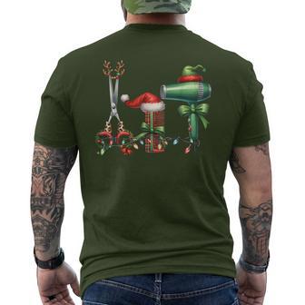 Hair Stylist Christmas Hairdresser Licensed Hairapist Xmas Men's T-shirt Back Print - Thegiftio UK