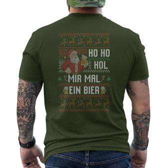 Ho Ho Hol Mir Mal Ein Bier Christmas T-Shirt mit Rückendruck - Geschenkecke