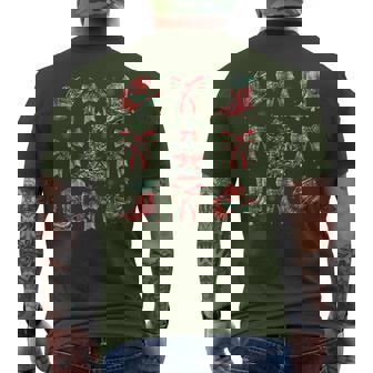 Howdy Christmas Coquette Bow Cowgirl Boots Western Xmas Men's T-shirt Back Print | Mazezy
