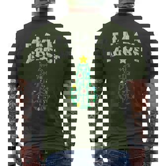 Lacrosse Christmas Pajamas Lacrosse Player Lacrosse Team Men Men's T-shirt Back Print | Mazezy