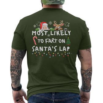 Most Likely To Fart Story Christmas Pajamas Family Men's T-shirt Back Print - Thegiftio UK