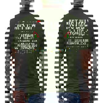 Most Likely To Watch Football Games Family Christmas Men's T-shirt Back Print - Monsterry