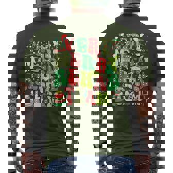 Very Merry Rehab Team Christmas Physical Therapist Men's T-shirt Back Print | Mazezy