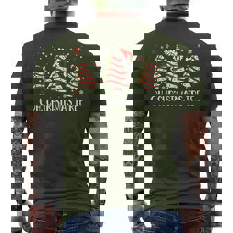 Oh Christmas Tree Cakes Cake Lovers Men's T-shirt Back Print | Mazezy