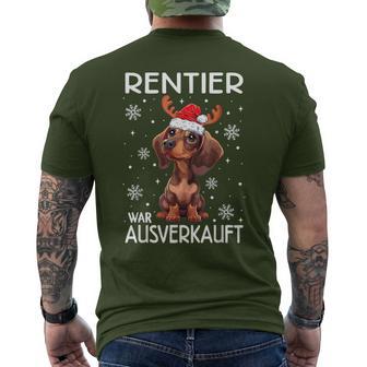 Reindeer Was Out Sold Dachshund Christmas T-Shirt mit Rückendruck - Geschenkecke