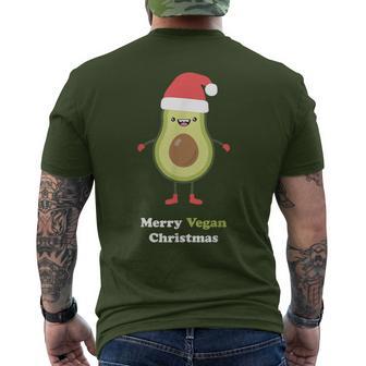 Vegan Christmas Avocado Xmas Christmas egan T-Shirt mit Rückendruck - Geschenkecke