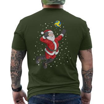 Volleyball Santa Claus Christmas T-Shirt mit Rückendruck - Geschenkecke